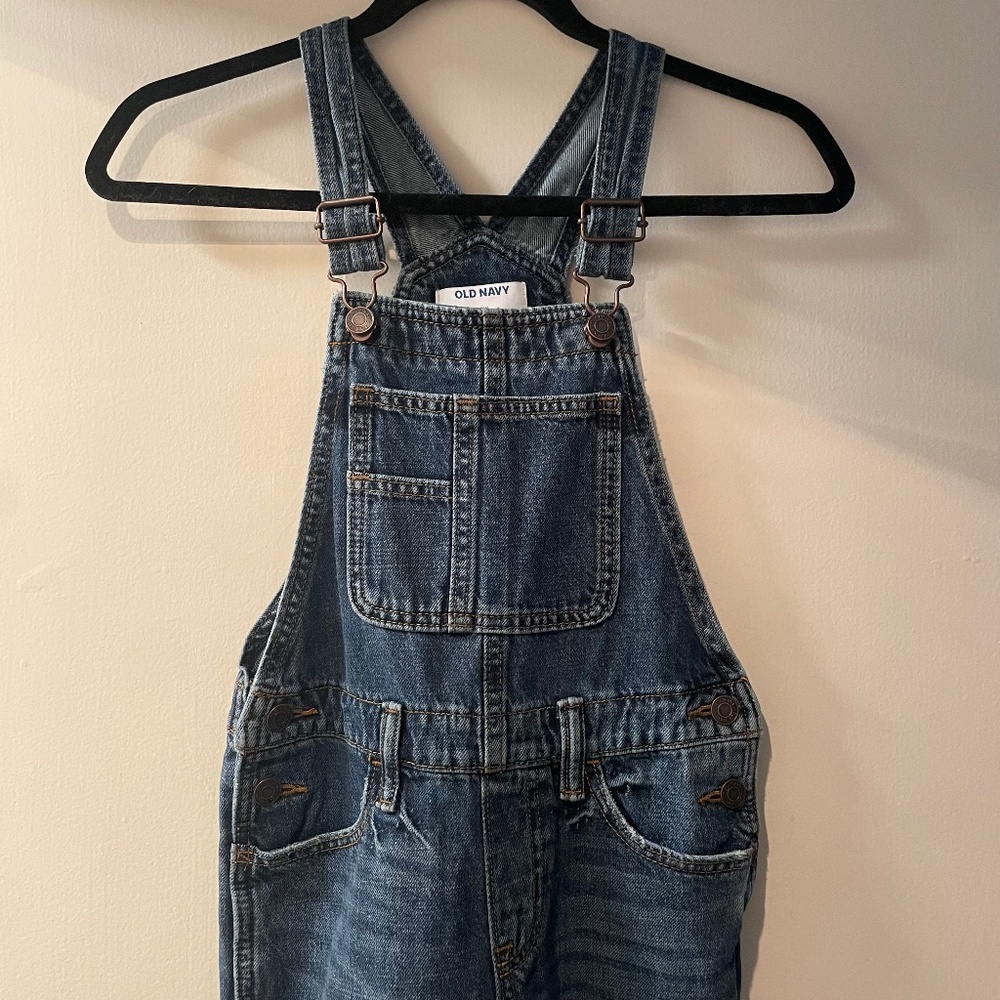 Old Navy Loose Non-Stretch Jean Overalls For Boys- Size M(8)